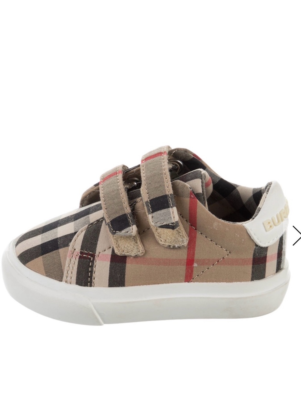 Burberry Kids Beige Nova Check Velcro Casual Sneakers